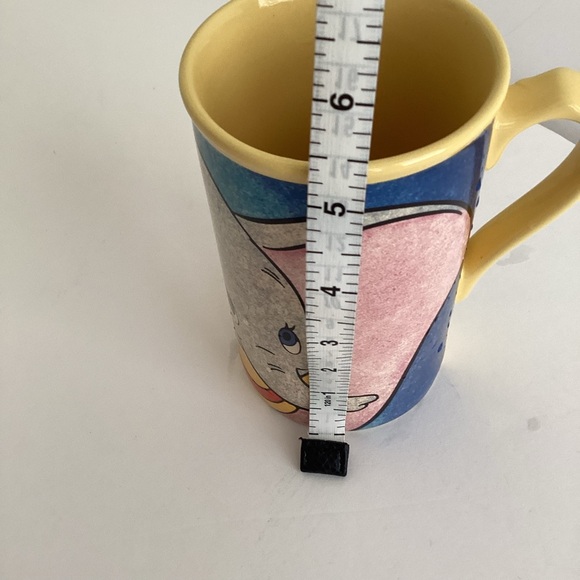Vintage Dumbo Walt Disney World Mug Made in Thailand Large Yellow Blue Ceramic - Picture 6 of 8